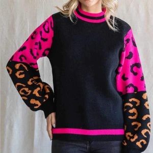 JODIFL Plus-Size, Animal-Print Sweater